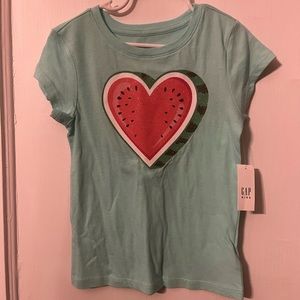 GAP kids mint green t shirt-NWT-size S(6-7)